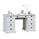 Beaux meubles pas chers - bureau ministre blanc de style anglais Beaux meubles pas chers - bureau ministre blanc de style anglais