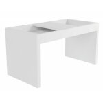 Beaux meubles pas chers - table basse rectangle 68 cm blanche