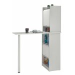Table de cuisine et 2 meubles de rangement blancs - coloris: blanc Table de cuisine et 2 meubles de rangement blancs - coloris: blanc