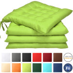 Beautissu - lot de 4 galettes de chaise lea vert pommes