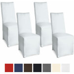 Beautissu lot de 4 housses leona pour chaiseblanc