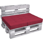Beautissu eco elements - assise banquette coussins pour canape euro paletterouge, 120x80x15 cm