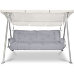 Beautissu - ensemble pour balancelle : banquette + coussins accoudoirs flair hs gris clair