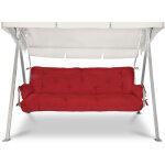 Beautissu - ensemble pour balancelle : banquette + coussins accoudoirs flair hs rouge
