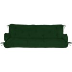 Beautissu - ensemble pour balancelle : banquette + coussins accoudoirs flair hs vert fonc