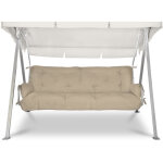 Beautissu - ensemble pour balancelle : banquette + coussins accoudoirs flair hs nature