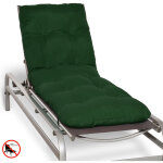 Beautissu - matelas coussin pour bain de soleil flair rl vert fonc, 190x60x8 cm