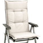 Matelas coussin pour chaise fauteuil de jardin terrasse base hl chaise haut dossier 120x50x6cm nature ...