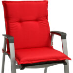 Matelas coussin pour chaise fauteuil de jardin terrasse base nl 100x50x6cm rouge - beautissu