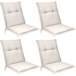 Beautissu - matelas coussin pour chaise fauteuil de jardin terrasse base nl set de 4 nature Beautissu - matelas coussin pour chaise fauteuil de jardin terrasse base nl set de 4 nature