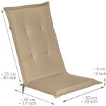 Matelas coussin pour chaise fauteuil de jardin terrasse loft hl nature - beautissu