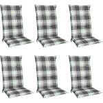 Beautissu - set de 6 matelas coussin pour chaise fauteuil de jardin 120x50x6cm vert menthe