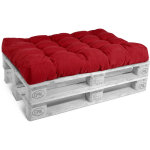 Style coussins pour canape euro palette - assise, banquette rouge, 120x80x15 cm - beautissu