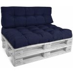 Beautissu - style coussins pour canape euro palette bleu fonc�, 120x40x10 / 20 cm