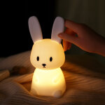 Bebe bunny avec 7 changements de lumi�re contr�le de taprecharge usb fonction minuterie lampe de chevet ...