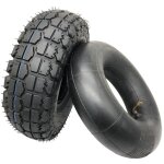 Bebusingoto lot de 2 pneus de diable avec chambre � air 4, 10 / 3, 50 - 4 pour brouette, diable, chariot ...