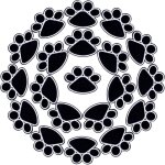 Bebusingoto 20 pices patch d'impression de patte pour vtements de veste, fer noir - blanc sur patchs ...