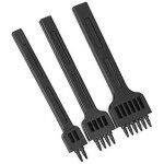 Bebusingoto 3 pièces 4mm outils de bricolage en cuir artisanat 2 / 4 / 6 dents ciseau en acier couture ... Bebusingoto 3 pièces 4mm outils de bricolage en cuir artisanat 2 / 4 / 6 dents ciseau en acier couture ...