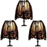 Bebusingoto 3 pi�ces de d�coration pour abat - jour d'halloween, housse en dentelle noire en toile d'araign�e. ...