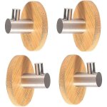 Bebusingoto lot de 4 crochets sans acier pour peignoirs en bambou Bebusingoto lot de 4 crochets sans acier pour peignoirs en bambou