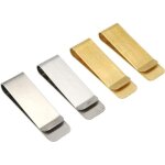 Bebusingoto 4 pièces pince à billets en métal, pince en acier inoxydable ensemble de pinces en laiton ... Bebusingoto 4 pièces pince à billets en métal, pince en acier inoxydable ensemble de pinces en laiton ...