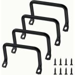 Bebusingoto lot de 4 poignes de meuble pour planche  dcouper, noir mat, pour plateau de service en ...