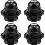 Bebusingoto adaptateur de douille e27 4 pièces, douille e27, support de lampe à douille à vis noir e27, ... Bebusingoto adaptateur de douille e27 4 pièces, douille e27, support de lampe à douille à vis noir e27, ...