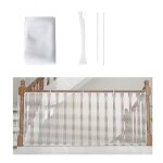 Bebusingoto blanc, 300 x 79 cm, filet de scurit pour bb pour balcons et escaliers, clture de scurit ...