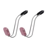 Bebusingoto crochet universel pour dossier de siège, accessoires de voiture bling, 2 pièces (rose) Bebusingoto crochet universel pour dossier de siège, accessoires de voiture bling, 2 pièces (rose)