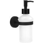 Bebusingoto distributeur de savon noir mat mural 200 ml design inox salle de bain cuisine porte - savon ...