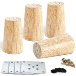 Bebusingoto ensemble de 4 pieds de meubles en bois, pieds de canap de remplacement de 8 cm, pieds de ...