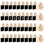 Bebusingoto mini tableau noir 100 pi�ces, mini tableau noir avec messages rectangulaires