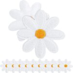 Bebusingoto patchs en forme de marguerite pour vtements, patchs thermocollants dlicats brods pour ...