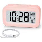 Bebusingoto réveil, petit réveil numérique, écran lcd 5, 1 avec chargeur usb, snooze, minutes, calendrier ... Bebusingoto réveil, petit réveil numérique, écran lcd 5, 1 avec chargeur usb, snooze, minutes, calendrier ...