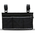 Bebusingoto sac latral pour fauteuil roulant avec accessoire pour vos appareils mobiles (noir)