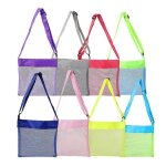 Bebusingoto sac de plage en maille pour enfants, sac  dos de rangement pour jouets de natation, vtements, ...