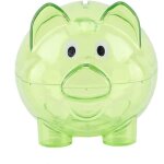 Bebusingoto tirelire, en plastique transparent mignon cr�atif couleur dessin anim� cochon banque d'argent ...
