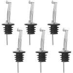 Bec verseurs, 6pcs acier inoxydable huile d'olive verseur bouteille bouchon verseur doseur alcool, pour ...