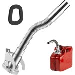 Bec verseur jerrican metal bec bidon flexible en acier pour bidon carburant essence 5 10 20 litres