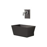 Fontaine murale avec baignoire et robinet inclus couleur anthracite made in italy