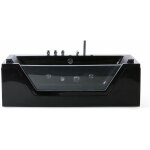 Beliani - baignoire balno 150 cm en acrylique sanitaire noir  led sous - marines samana