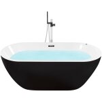 Baignoire �lot centrale autoportante ovale 170 cm en acrylique noir 240 litres avec jets et lumi�re sous ...