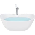 Beliani - baignoire lot de forme ovale en acrylique blanc 170 cm capacit maximum de 240 litres et design ...