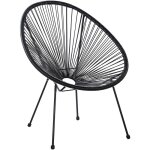 Chaise fauteuil type spaghetti en rotin pe noir et acier design original pour salon chambre terrasse ... Chaise fauteuil type spaghetti en rotin pe noir et acier design original pour salon chambre terrasse ...