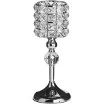 Chandelier de 33 cm de hauteur en verre et m�tal argent� brillant au style glamour pour salon moderne ...