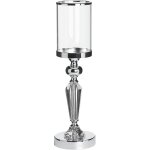 Chandelier de 41 cm de hauteur en verre crystalisé et métal argenté brillant au style glamour pour salon ... Chandelier de 41 cm de hauteur en verre crystalisé et métal argenté brillant au style glamour pour salon ...