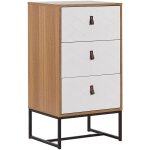 Commode chiffonnier effet bois clair avec 3 tiroirs blancs pratiques meuble fonctionnel et Élégant pour ... Commode chiffonnier effet bois clair avec 3 tiroirs blancs pratiques meuble fonctionnel et Élégant pour ...