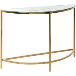 Console glamour finition moderne effet marbre avec patins aux pieds 78x111x36cm orita Console glamour finition moderne effet marbre avec patins aux pieds 78x111x36cm orita
