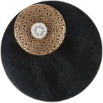 Beliani - d�coration murale de forme ciculaire en m�tal noir et dor� pour salon moderne et contemporain ...