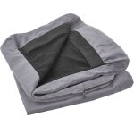 Beliani - housse couvre canapé 2 places en velours gris amovible et lavable entretien facile Beliani - housse couvre canapé 2 places en velours gris amovible et lavable entretien facile